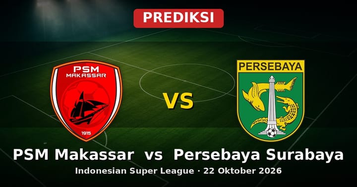 Prediksi PSM Makassar vs Persebaya Surabaya Liga Indonesia 22 Oktober